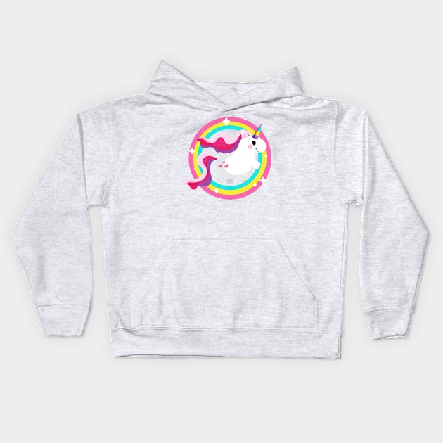 Funny Unicorn Girls Women Kids Kids Hoodie by macshoptee